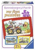 Bagger, Traktor und Kipplader. My first puzzle - Rahmenpuzzle 3 x 6 Teile