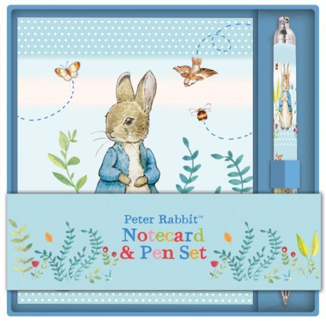 Notecard And Pen Set Boxed Pastel Stripes 5051237084467
