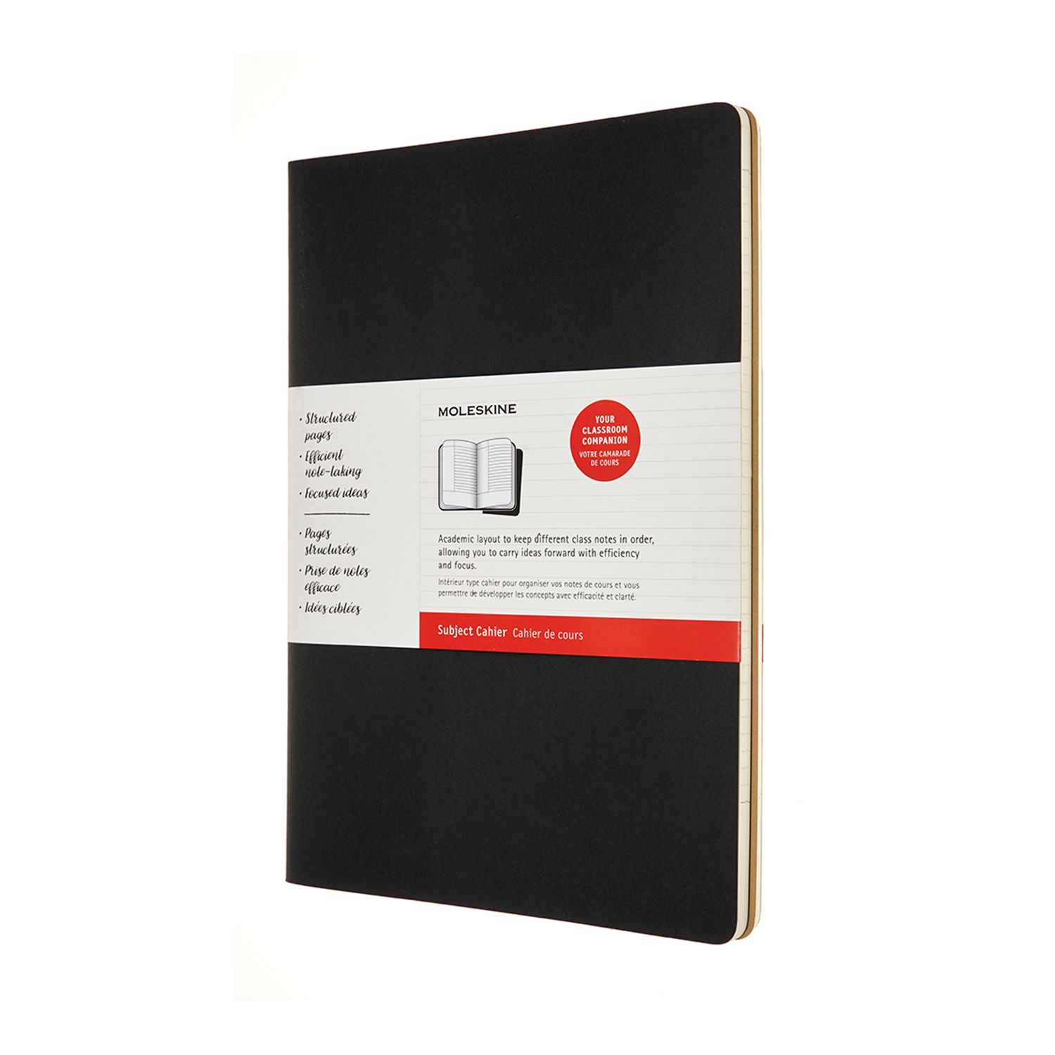 Moleskine A4 Subject Cahier Journals: Black/Kraft Brown By Moleskine