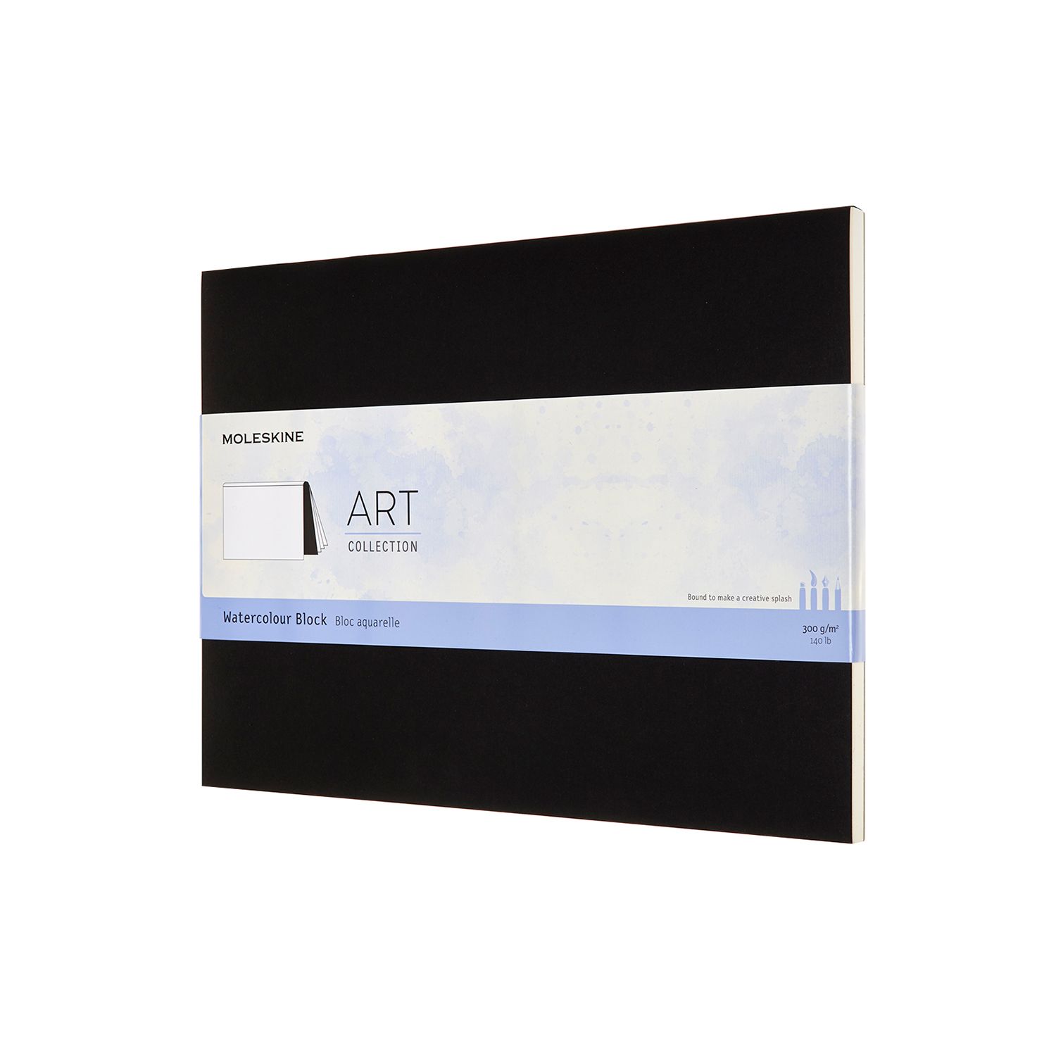 Moleskine Art 23x31 Watercolour Block: Black By Moleskine