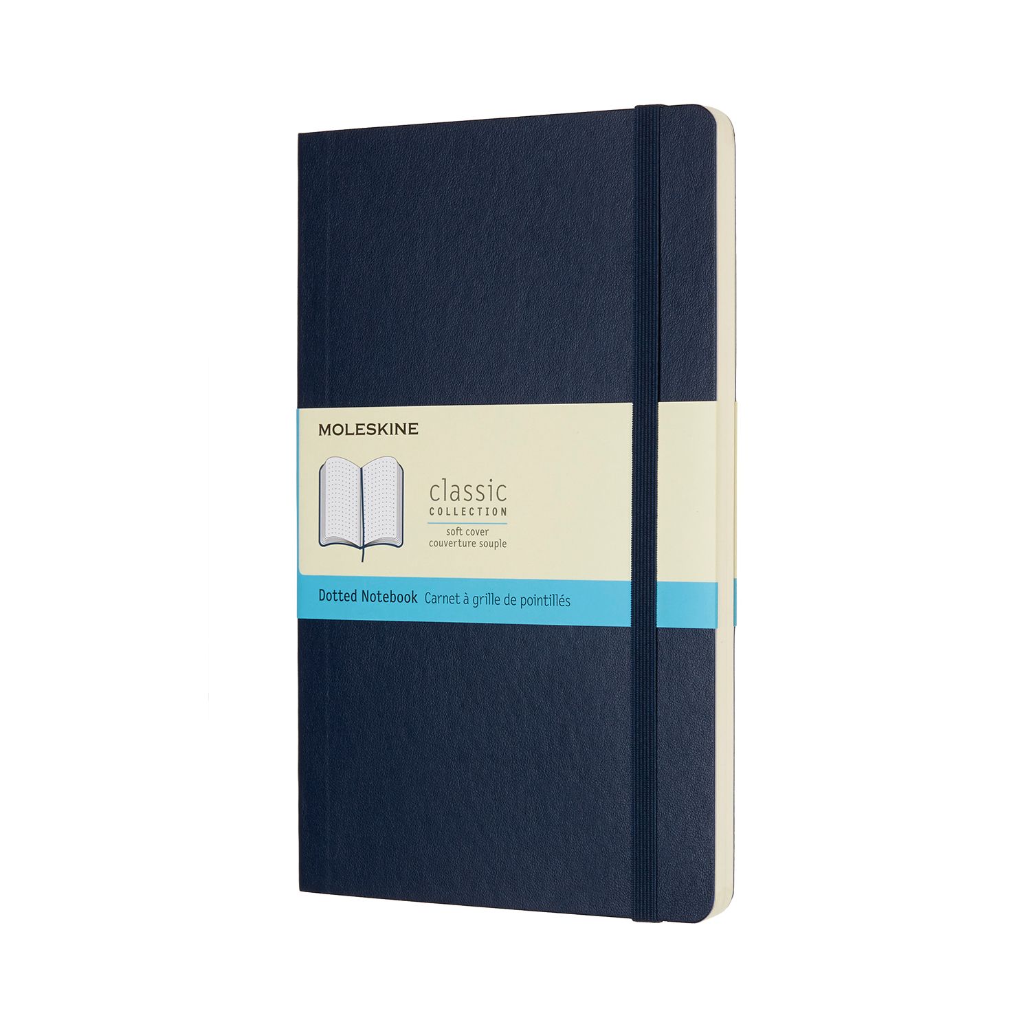Moleskine Classic Notebook, Large, Dotted, Sapphire Blue, Soft Cover (5 X 8.25)