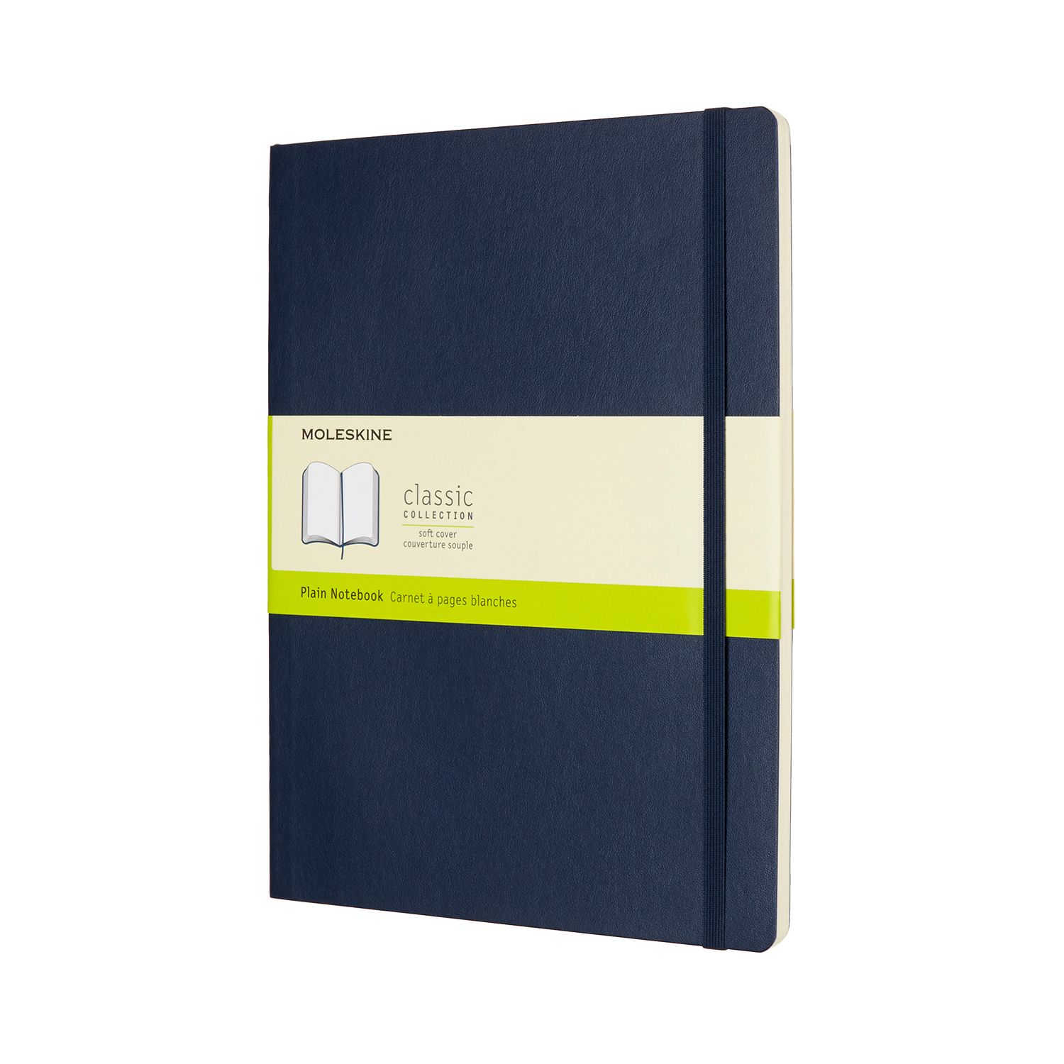 Moleskine Classic Notebook, Extra Large, Plain, Sapphire Blue, Soft Cover (7.5 X 10)