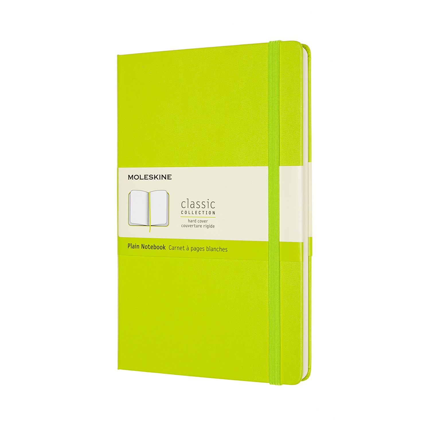 Moleskine Large Plain Hardcover Notebook: Lemon Green 8056420850888