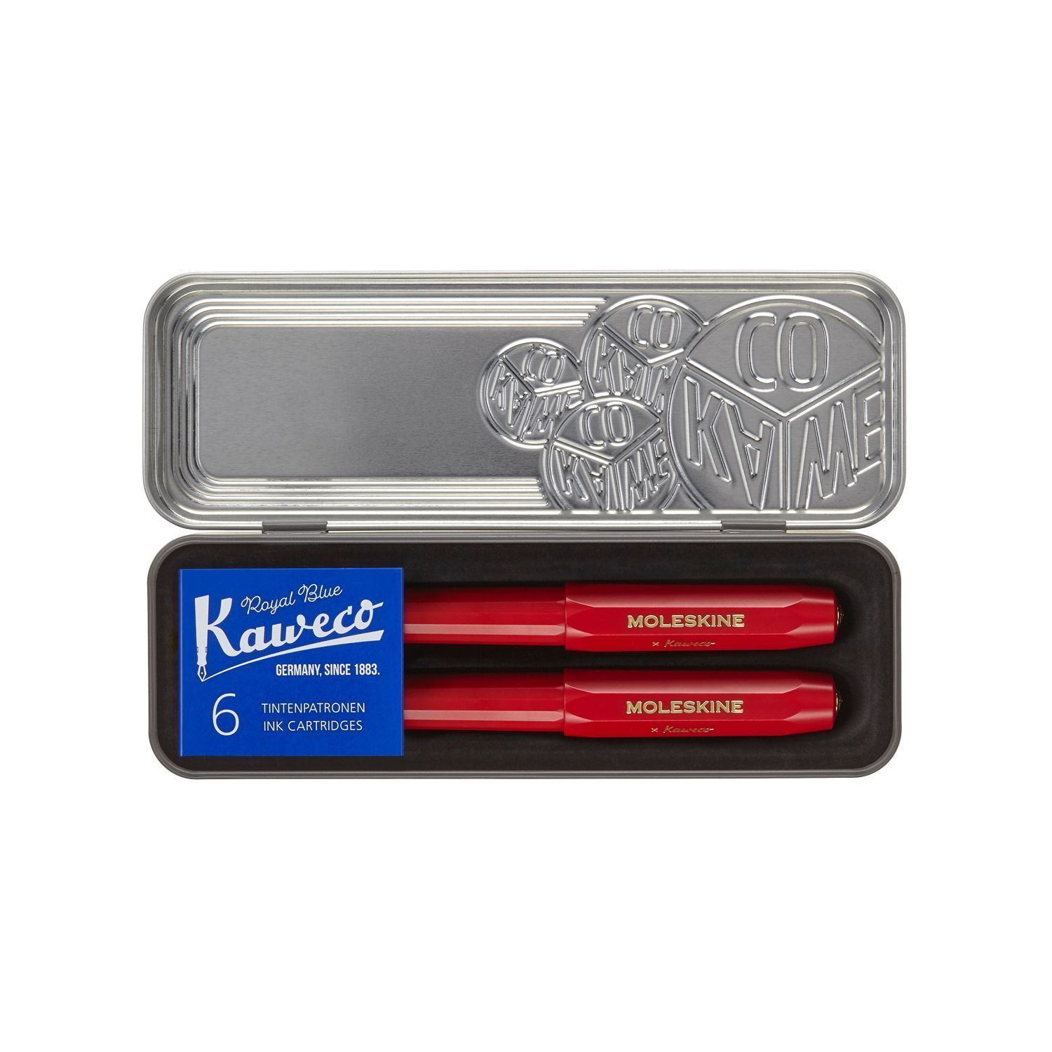 Moleskine x Kaweco Ballpen & Fountain Pen Set: Red By Moleskine