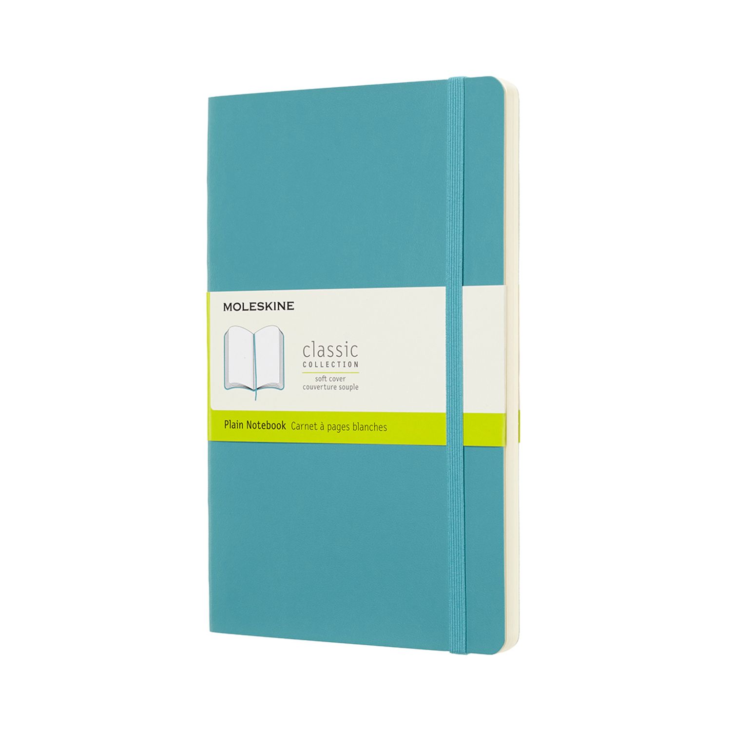 Moleskine Reef Blue Notebook Large Plain Soft By Moleskine