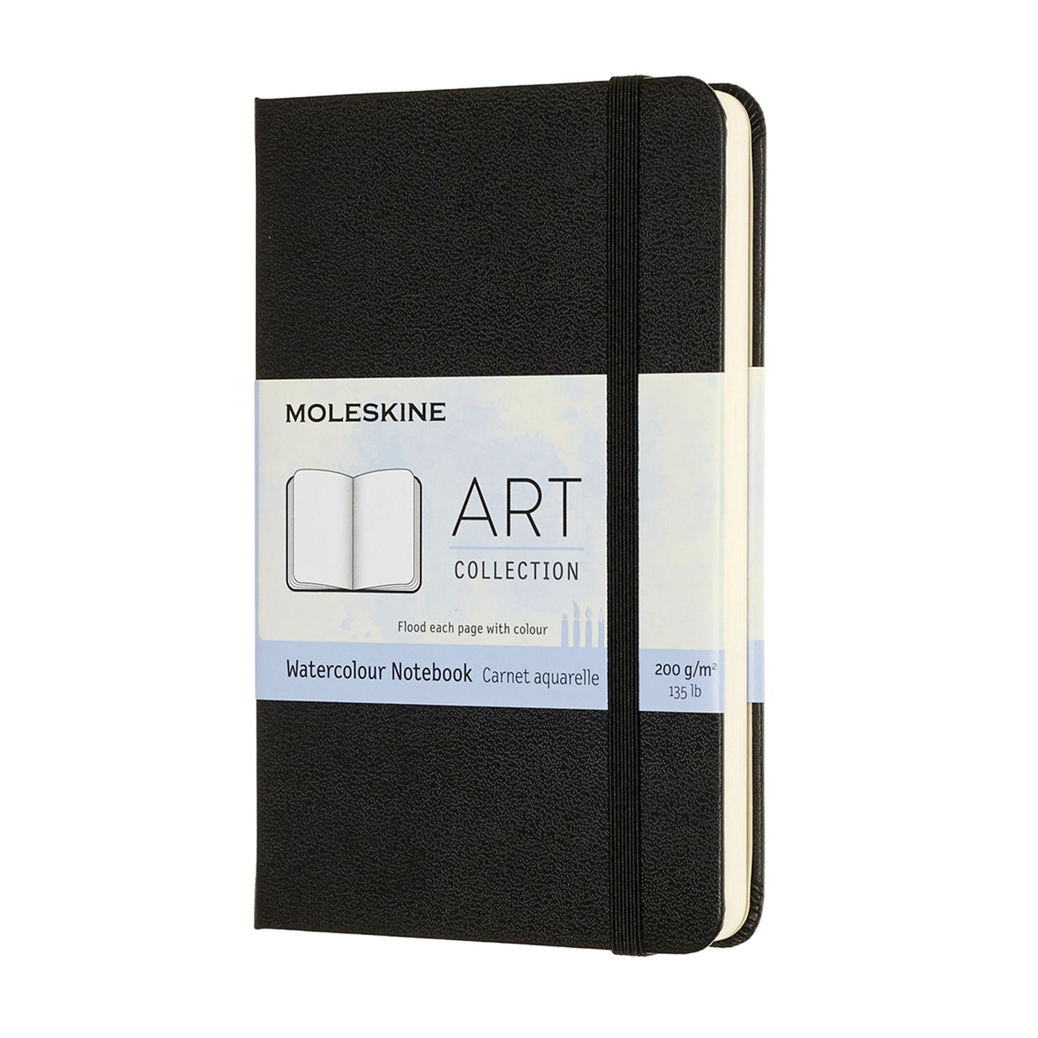 Moleskine Art Pocket Watercolour Notebook: Black By Moleskine