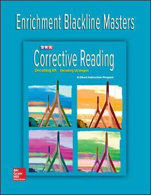 Corrective Reading Decoding Level B1, Enrichment Blackline Master