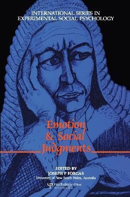 Emotion and Social Judgements By Joseph P. Forgas (editor) (Paperback)