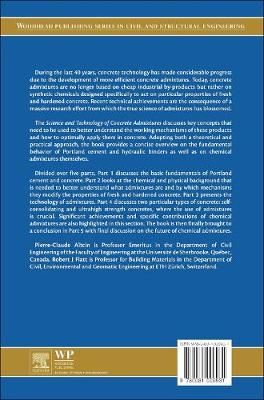 Science and Technology of Concrete Admixtures 9780081006931 (Hardback)