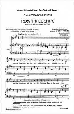 I Saw Three Ships By John Rutter (composer) 9780193856745