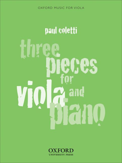 Three Pieces for Viola and Piano By Paul Coletti (composer)