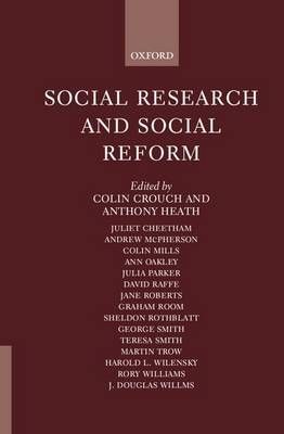 Social Research and Social Reform 9780198278542 (Hardback)