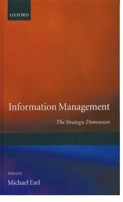 Information Management By Michael J. Earl 9780198285922 (Hardback)