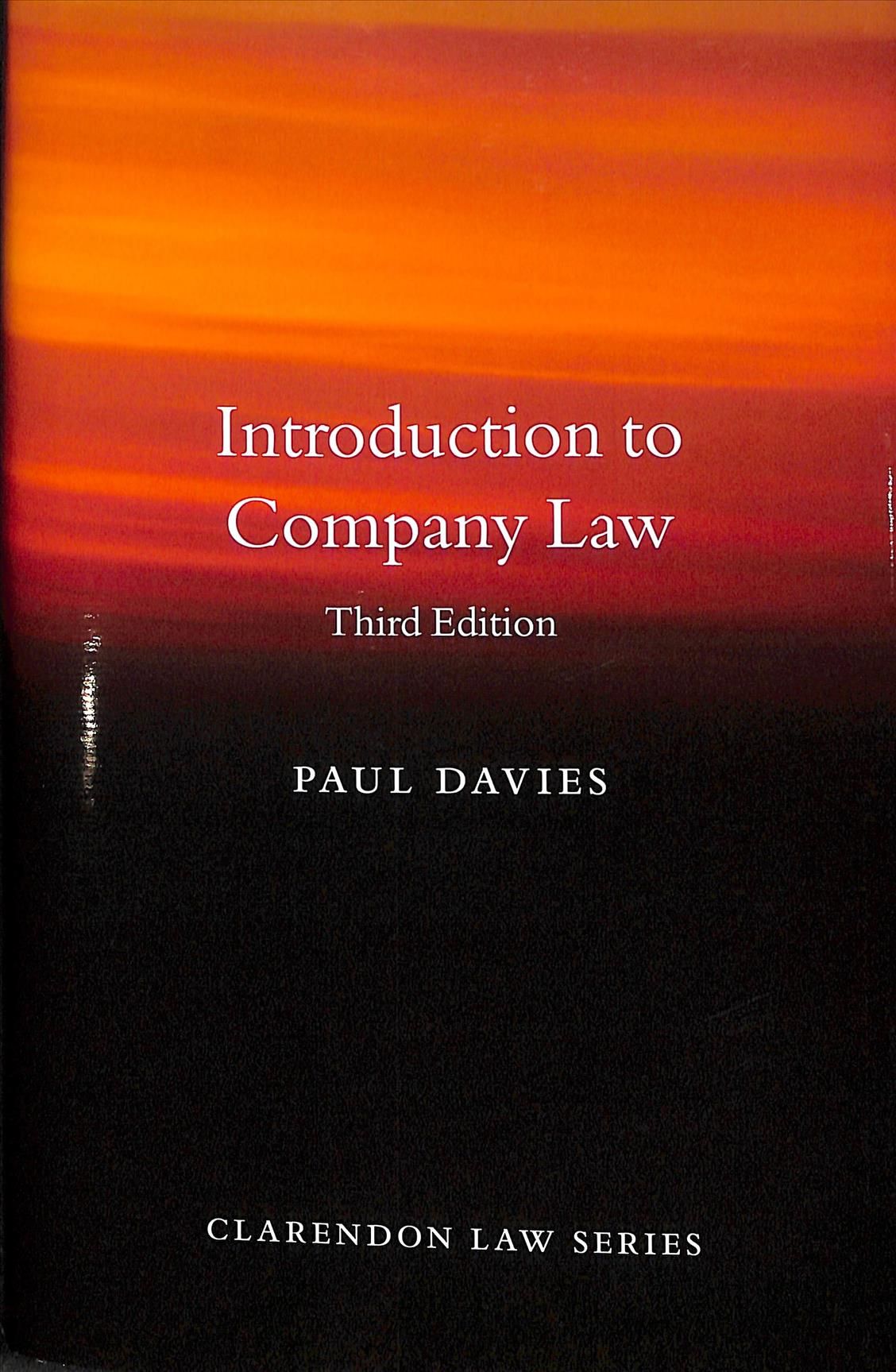 Introduction to Company Law By P. L. Davies 9780198854913 (Hardback)