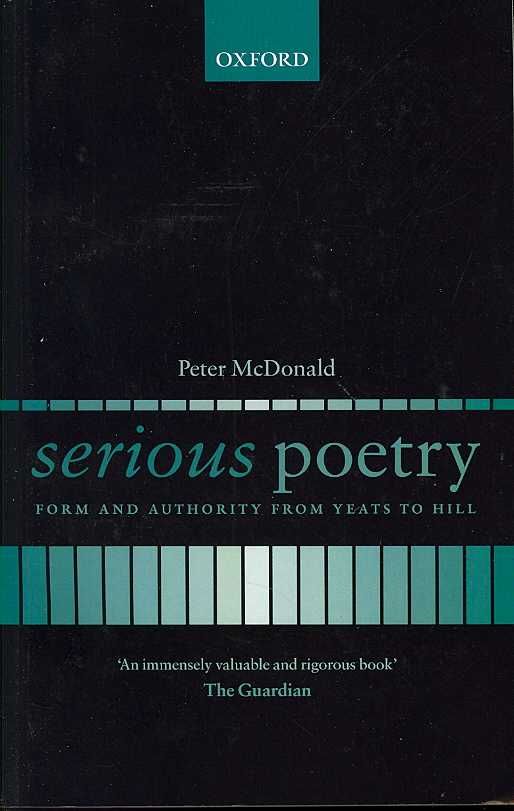 Serious Poetry By Peter McDonald 9780199235803 (Paperback)