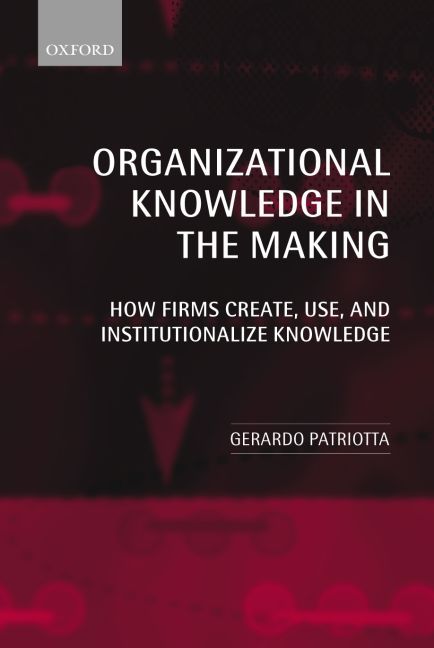 Organizational Knowledge in the Making By Gerardo Patriotta