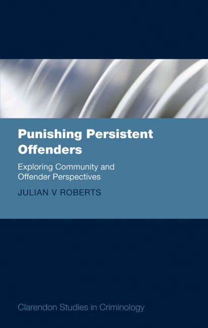 Punishing Persistent Offenders By Julian V. Roberts 9780199283897