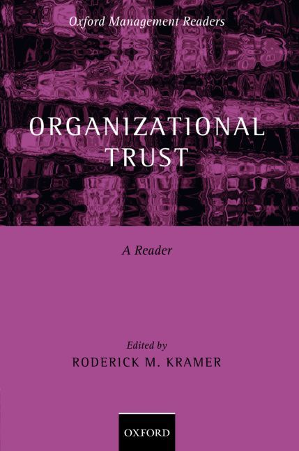 Organizational Trust By Roderick M. Kramer 9780199288496 (Hardback)