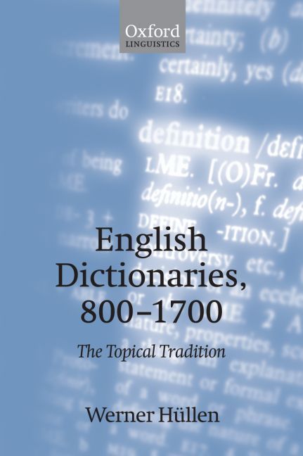 English Dictionaries, 800-1700 By Werner Hüllen 9780199291045