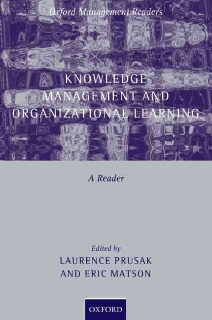 Knowledge Management and Organizational Learning 9780199291809