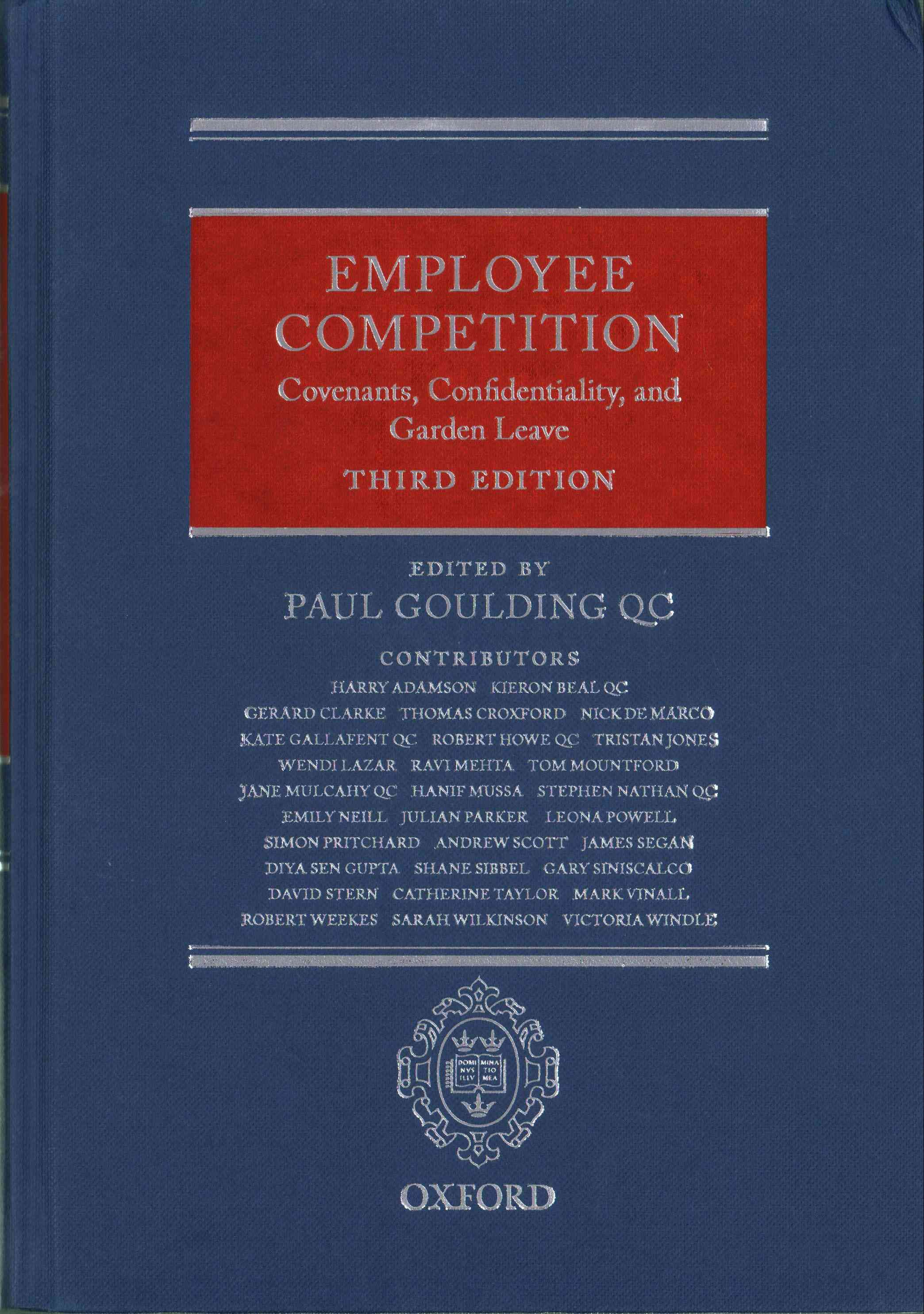 Employee Competition By Paul Goulding (editor) 9780199685752
