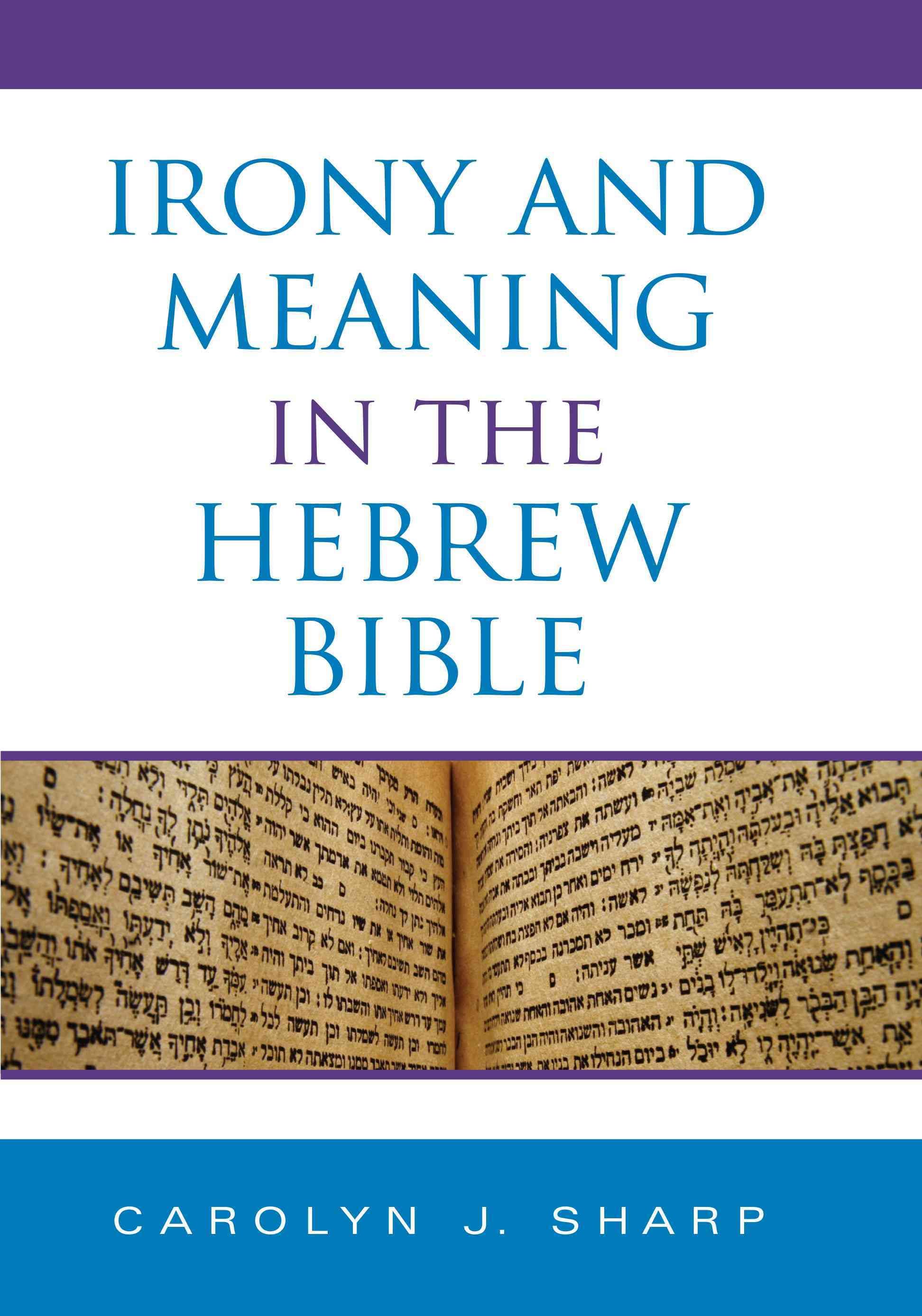 Irony and Meaning in the Hebrew Bible By Carolyn J. Sharp (Hardback)