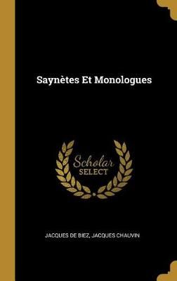 Saynètes Et Monologues By De Biez 9780270071375 (Hardback)