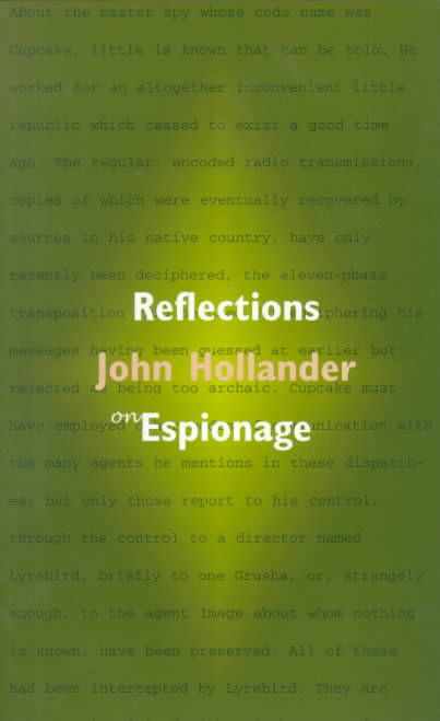 Reflections on Espionage By John Hollander 9780300079661 (Paperback)