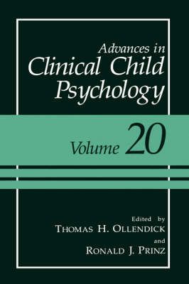 Advances in Clinical Child Psychology By Ollendick, Thomas H.
