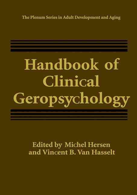 Handbook of Clinical Geropsychology 9780306456619 (Hardback)