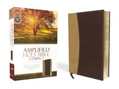 Amplified Holy Bible, Compact, Leathersoft, Tan/Burgundy By Zondervan