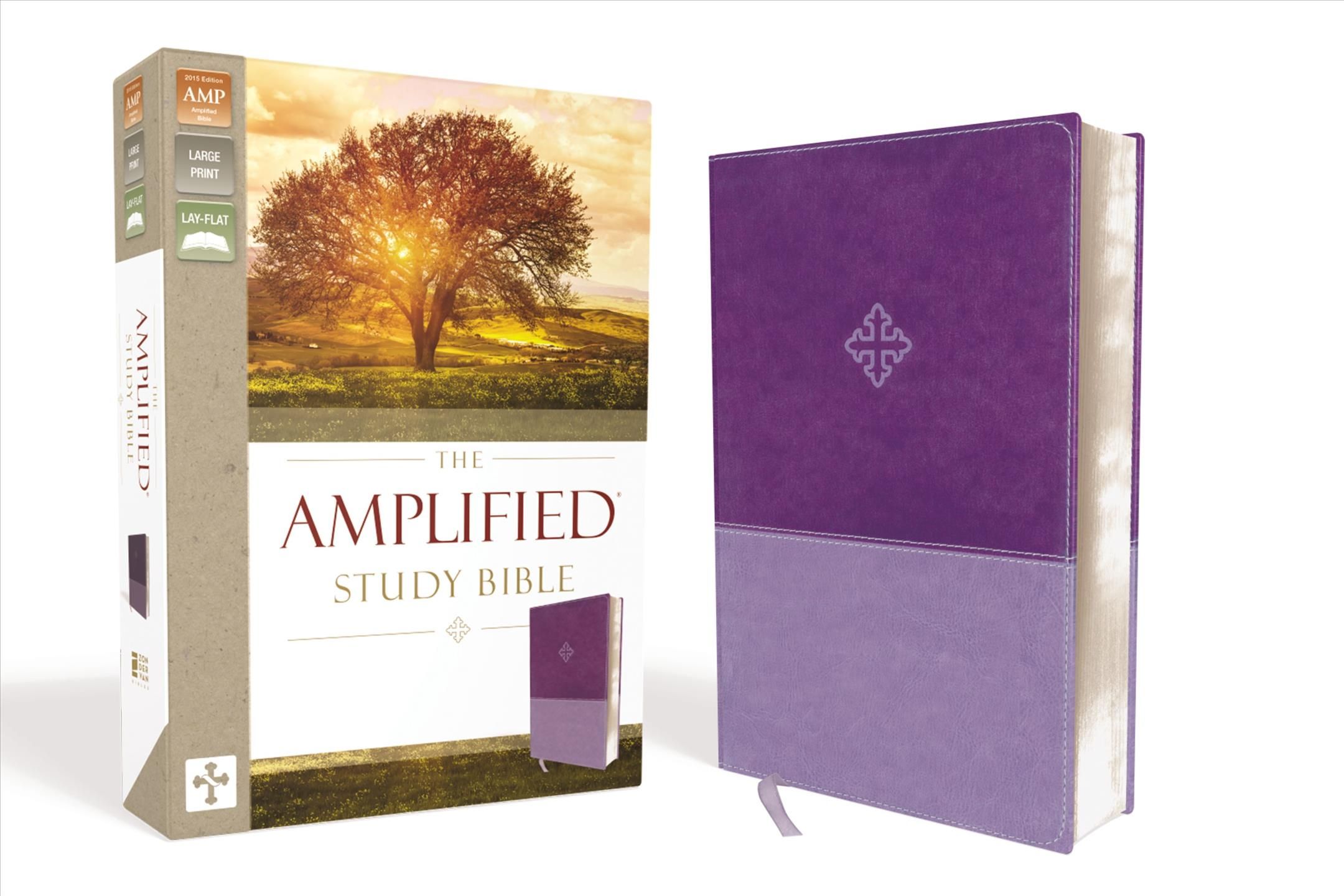The Amplified Study Bible, Leathersoft, Purple By Zondervan