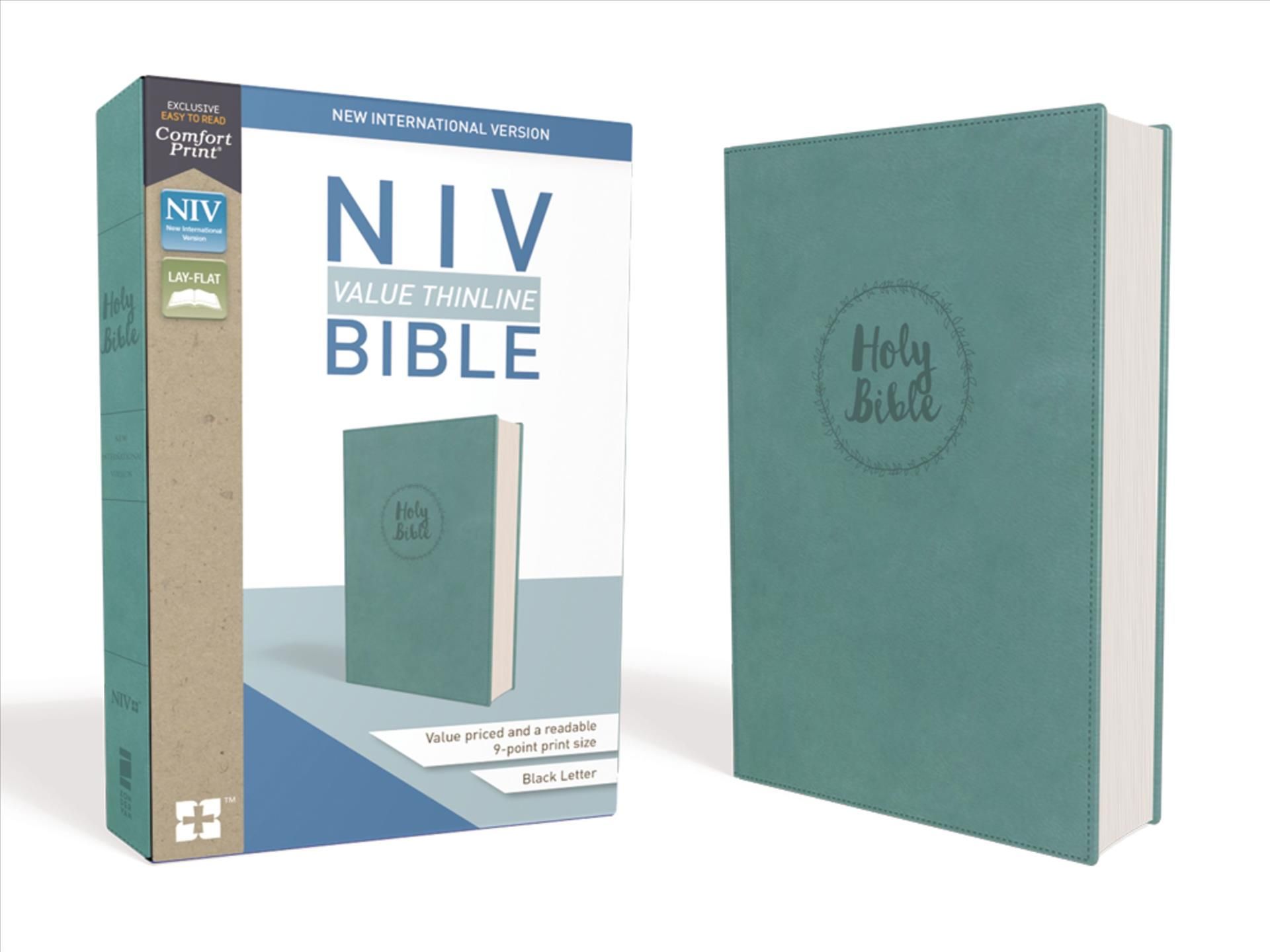 NIV, Value Thinline Bible, Imitation Leather, Blue By Zondervan