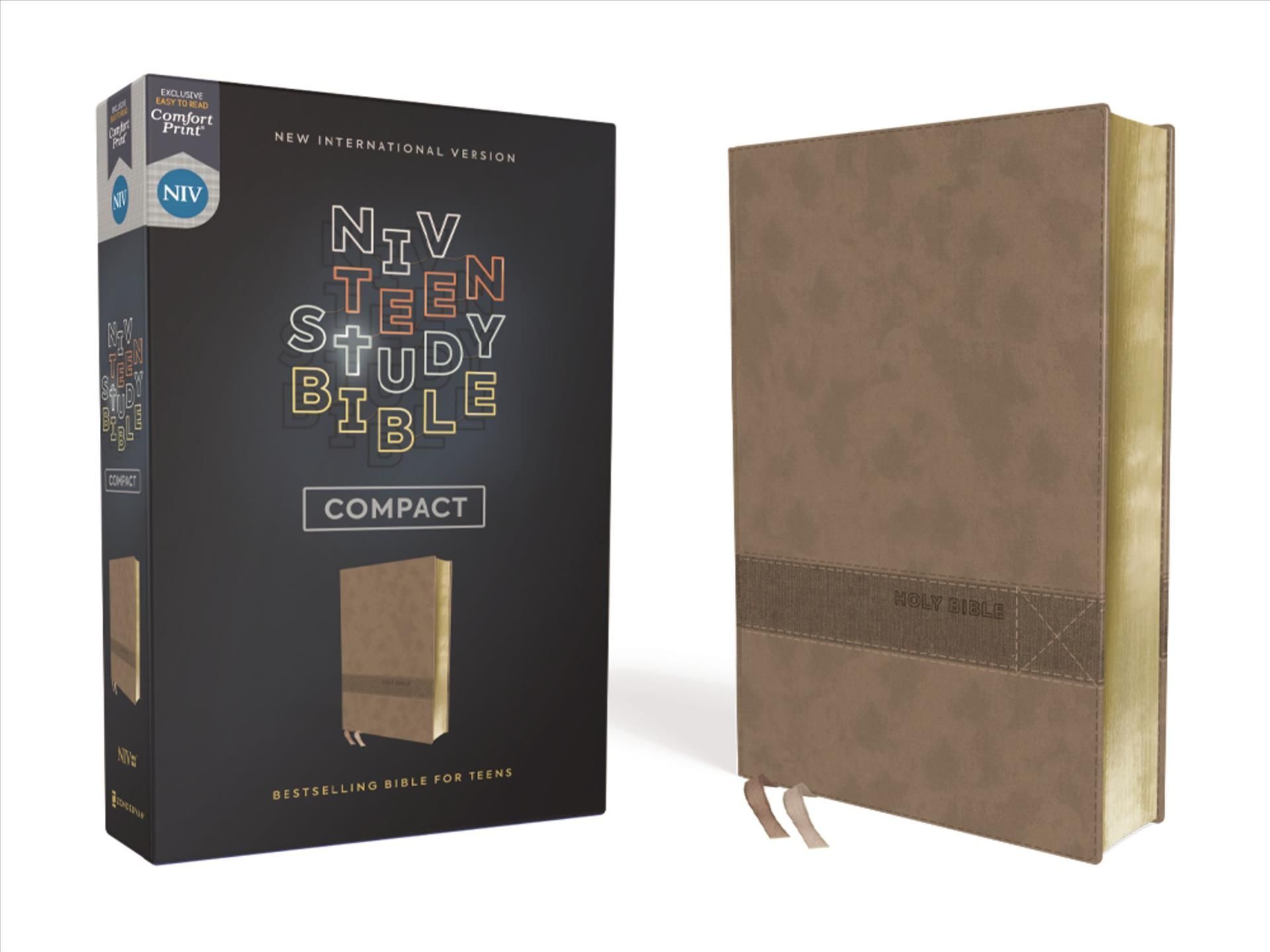 Niv, Teen Study Bible (For Life Issues You Face Every Day), Compact, Leathersoft, Brown, Comfort Print
