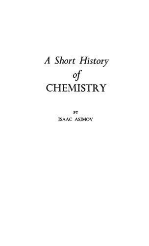 A Short History of Chemistry 9780313207693 (Hardback)