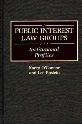Public Interest Law Groups: Institutional Profiles By O'Connor, Karen