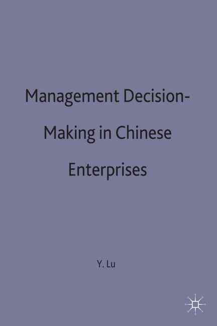 Management Decision Making Chinese 9780333619483 (Hardback)
