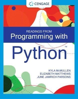 Readings from Programming With Python 9780357637456 (Paperback)