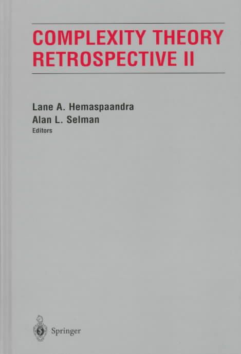 Complexity Theory Retrospective II 9780387949734 (Hardback)