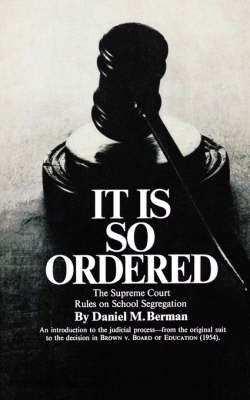 It Is So Ordered By Daniel M. Berman 9780393096798 (Paperback)