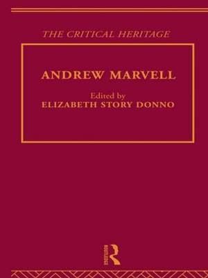 Andrew Marvell By Elizabeth Story Donno 9780415134149 (Hardback)