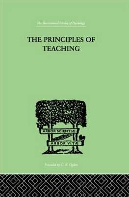 The Principles of Teaching By Edward L. Thorndike 9780415210126