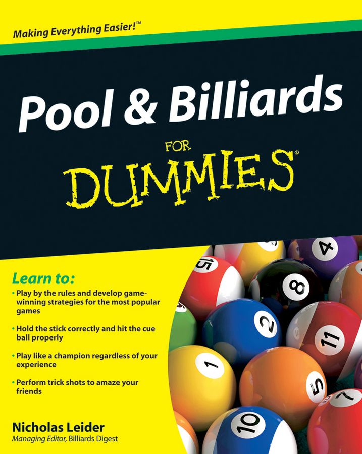 Pool & Billiards for Dummies By Nicholas Leider 9780470565537