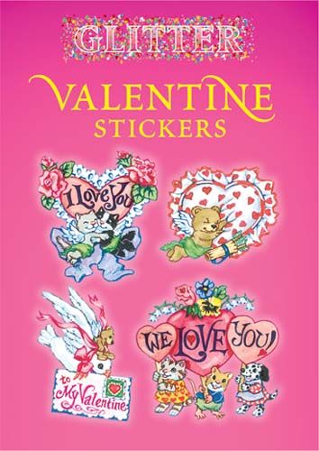 Glitter Valentine Stickers By Nina Barbaresi 9780486438559 (Paperback)