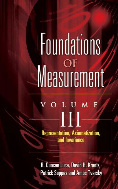 Representation, Axiomatization, and Invariance 9780486453163