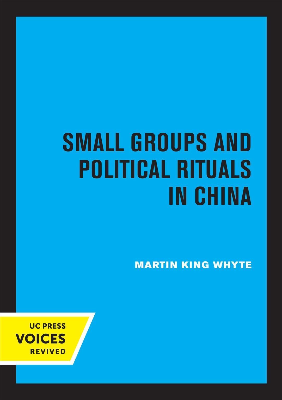 Small Groups and Political Rituals in China By Martin King Whyte