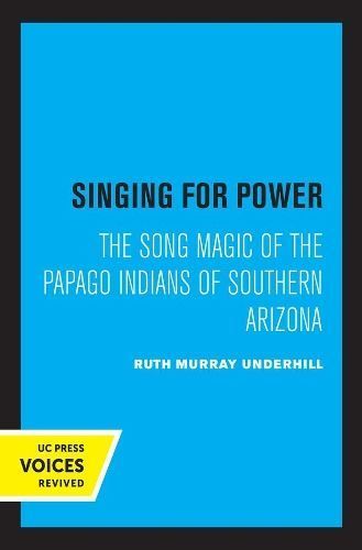 Singing for Power By Ruth Underhill 9780520326125 (Paperback)