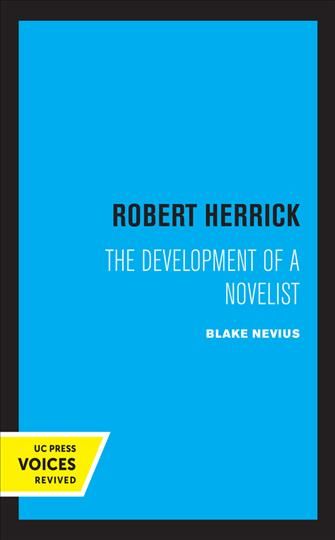 Robert Herrick By Blake Nevius 9780520337374 (Paperback)