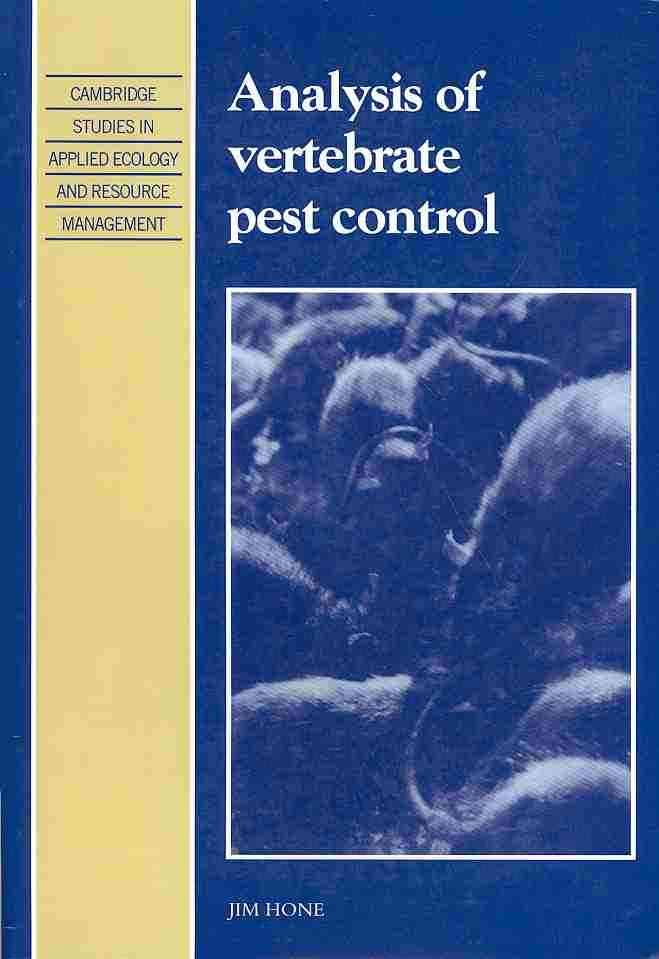 Analysis of Vertebrate Pest Control By Jim Hone 9780521038973