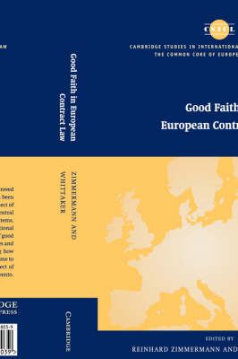 Good Faith in European Contract Law 9780521088039 (Paperback)